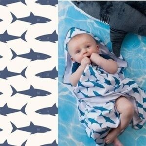 LUV BUG SHARK UPF 50+ SUNSCREEN TOWEL WITH HOOD